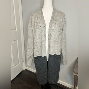 LL Bean Long Line Colorblock Cardiagn